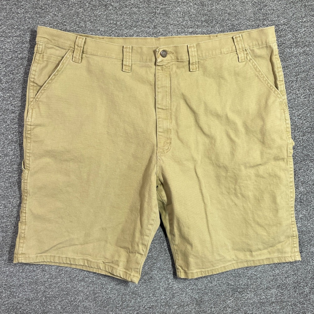 Wrangler Mens 46 Carpenter Shorts Tan Khaki Cotton Canvas